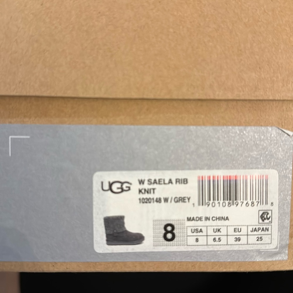 Ugg women’s saela rib knit boots never worn